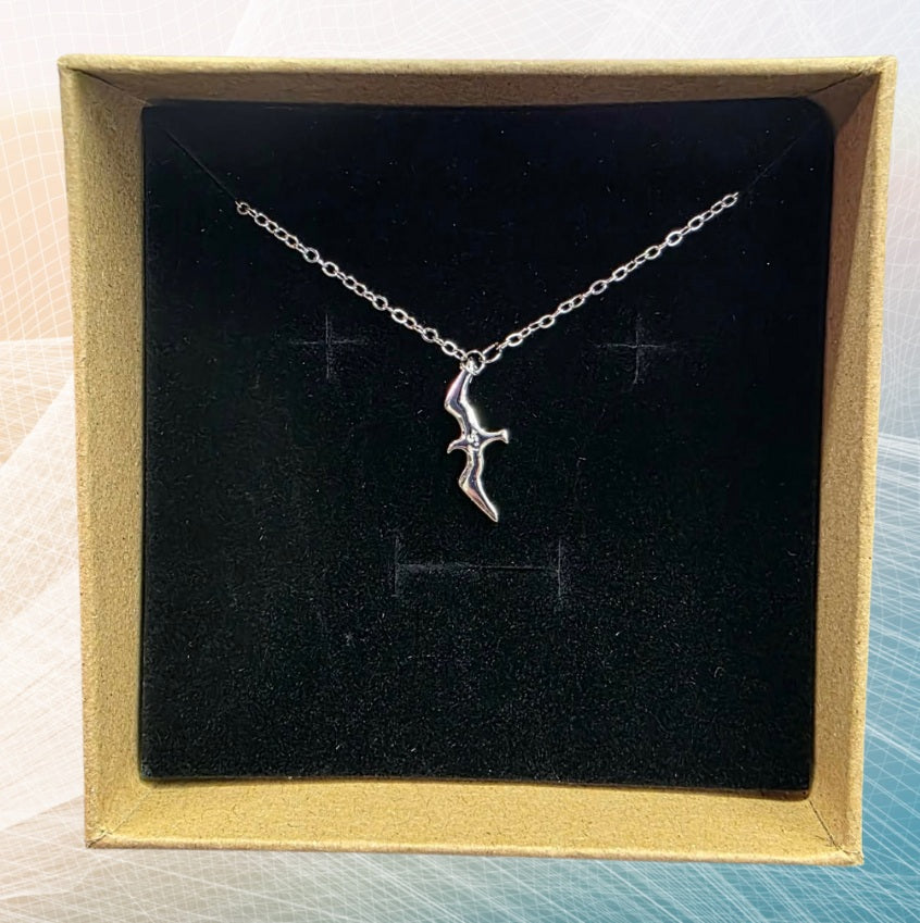 Seagull Charm Necklace – 18” Chain